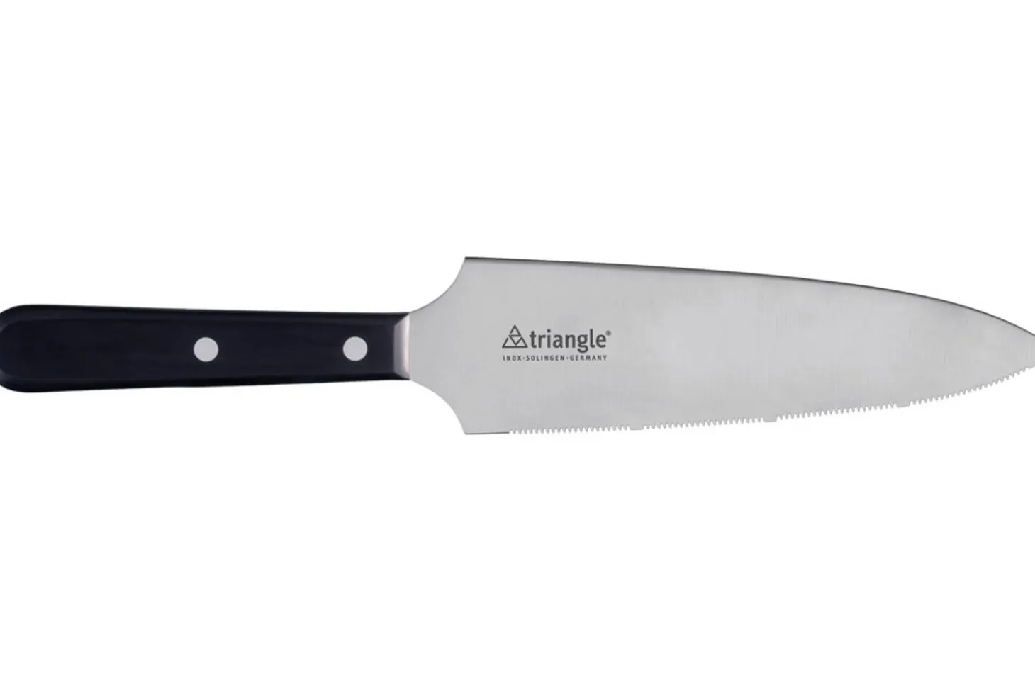 Couteau à gâteau Triangle lame dentée 18cm