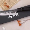 Couteau gyuto 18cm japonais artisanal Naoki Mazaki WS2 Black Nashiji
