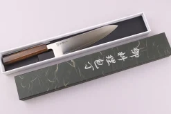Couteau gyuto 21cm japonais artisanal Wusaki Hikari SLD manche bubinga