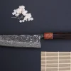 Couteau gyuto 21cm japonais artisanal Masashi Yamamoto SLD Kuro damas