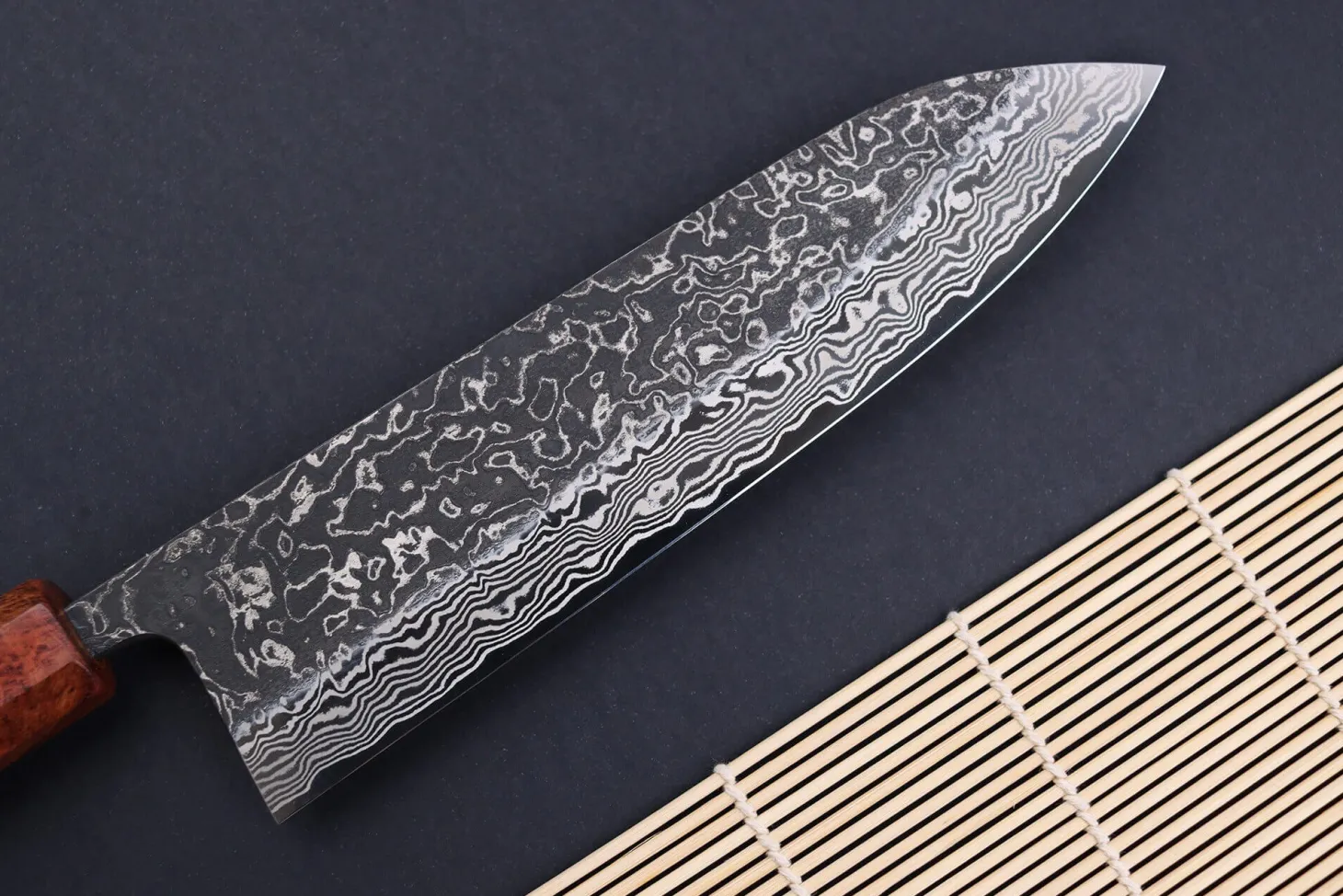 Couteau gyuto 21cm japonais artisanal Masashi Yamamoto SLD Kuro damas