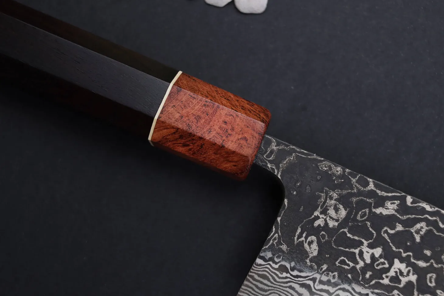 Couteau gyuto 21cm japonais artisanal Masashi Yamamoto SLD Kuro damas