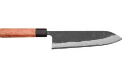 Couteau gyuto 21cm japonais artisanal Masashi Yamamoto BS1 Black Nashiji