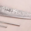 Couteau gyuto 18cm japonais artisanal Tanaka Shigeki SG2 Kurozome Damas ébène