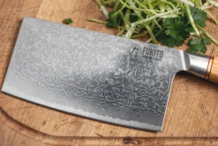 Couteau hachoir Fukito Olive Damas 14Cr 17cm