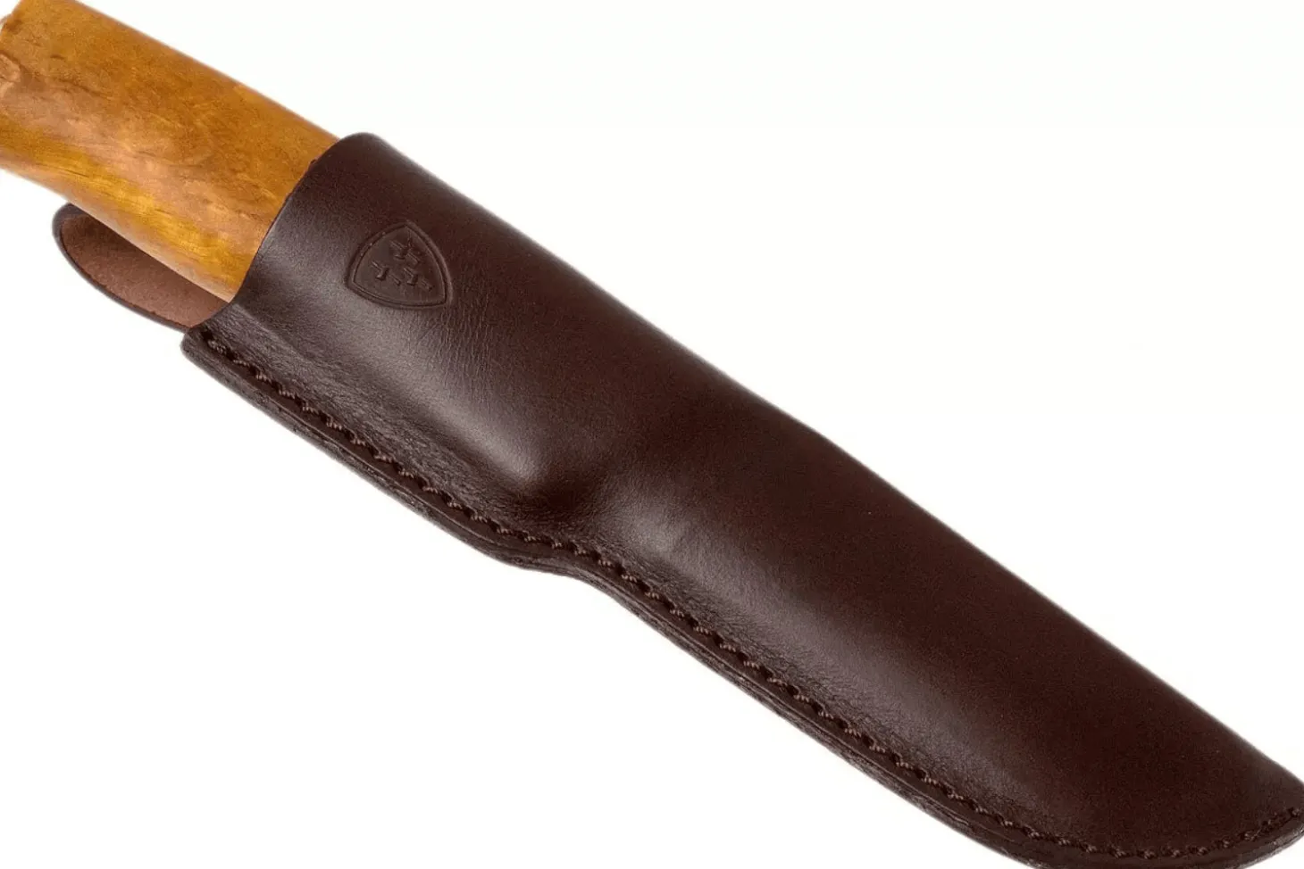 Couteau Helle Alden H076 lame en inox 10,5cm manche en bouleau + étui en cuir