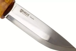Couteau Helle Gaupe H310 lame en acier inox 10,7cm manche en bois de bouleau + étui en cuir