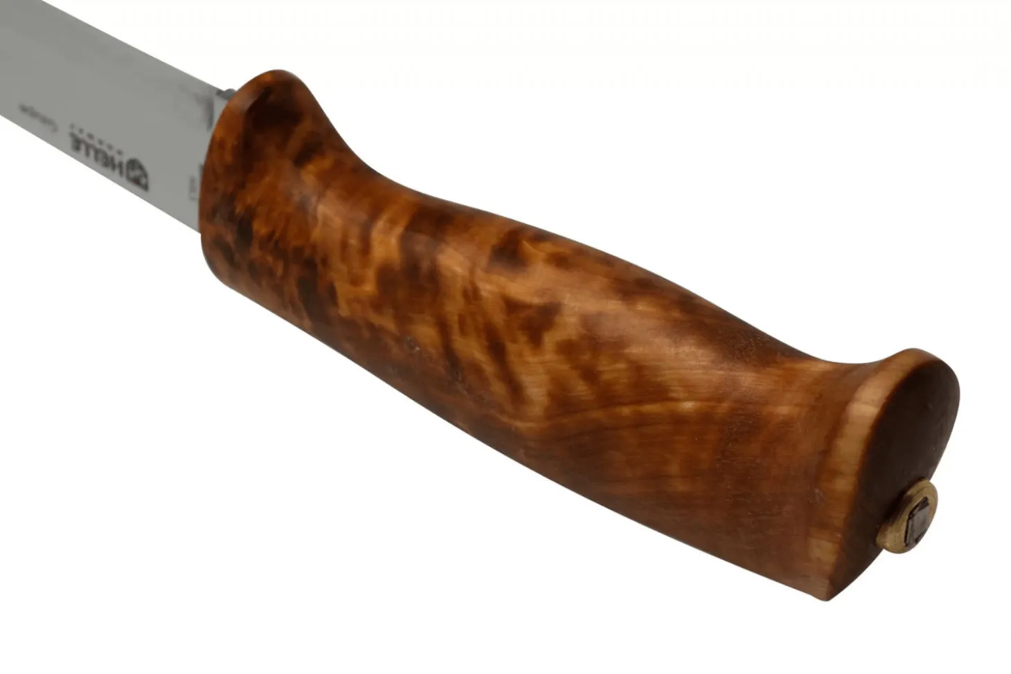 Couteau Helle Gaupe H310 lame en acier inox 10,7cm manche en bois de bouleau + étui en cuir