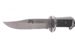 Couteau Herbertz Bowie 106415 lame 15,5cm manche zinc et cuir + étui en cuir