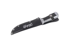 Couteau Herbertz Bowie 106415 lame 15,5cm manche zinc et cuir + étui en cuir