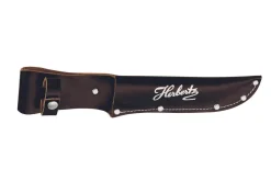 Couteau Herbertz Bowie 106415 lame 15,5cm manche zinc et cuir + étui en cuir