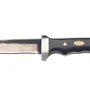 Couteau Herbertz 593413 lame damassée 12cm manche pakkawood riveté + étui en cuir