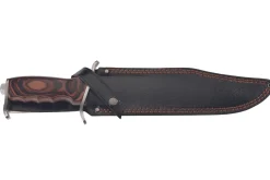 Couteau Herbertz 105928 lame en inox 28cm manche en pakkawood avec garde + étui