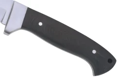 Couteau Herbertz 102110 lame en inox 9,8cm manche en micarta noir avec étui en cuir