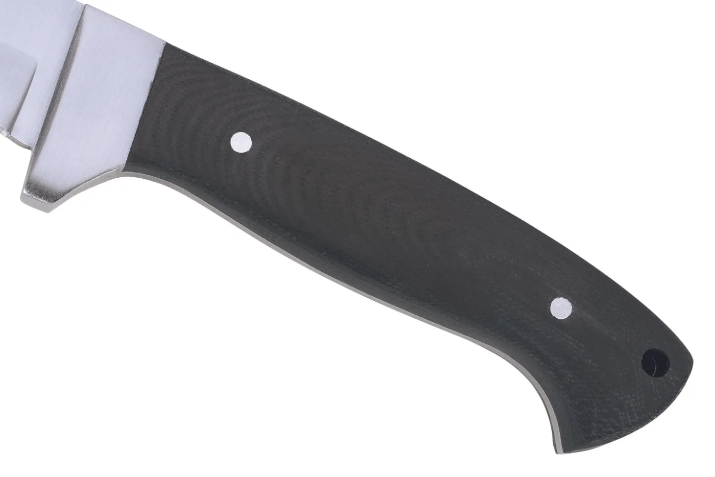 Couteau Herbertz 102110 lame en inox 9,8cm manche en micarta noir avec étui en cuir