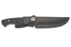 Couteau Herbertz 102110 lame en inox 9,8cm manche en micarta noir avec étui en cuir