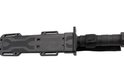 Couteau Herbertz 109118 lame semi-dentée 18,2cm manche polymère noir + étui
