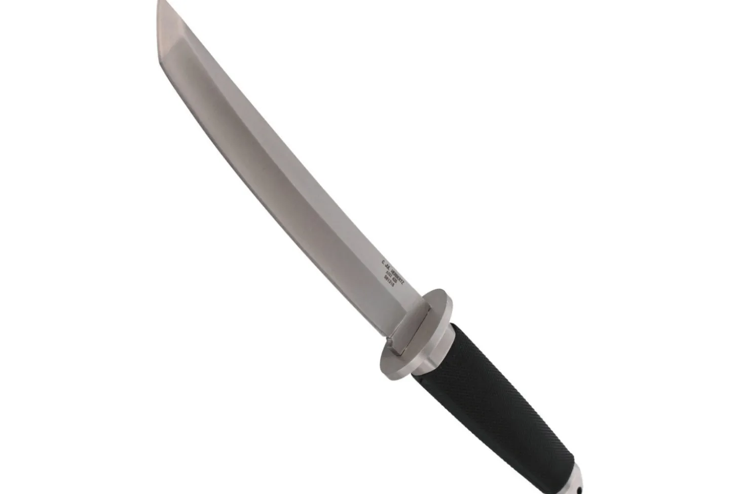 Couteau Herbertz 581318 lame tanto 18cm manche caoutchouc noir + étui en cuir
