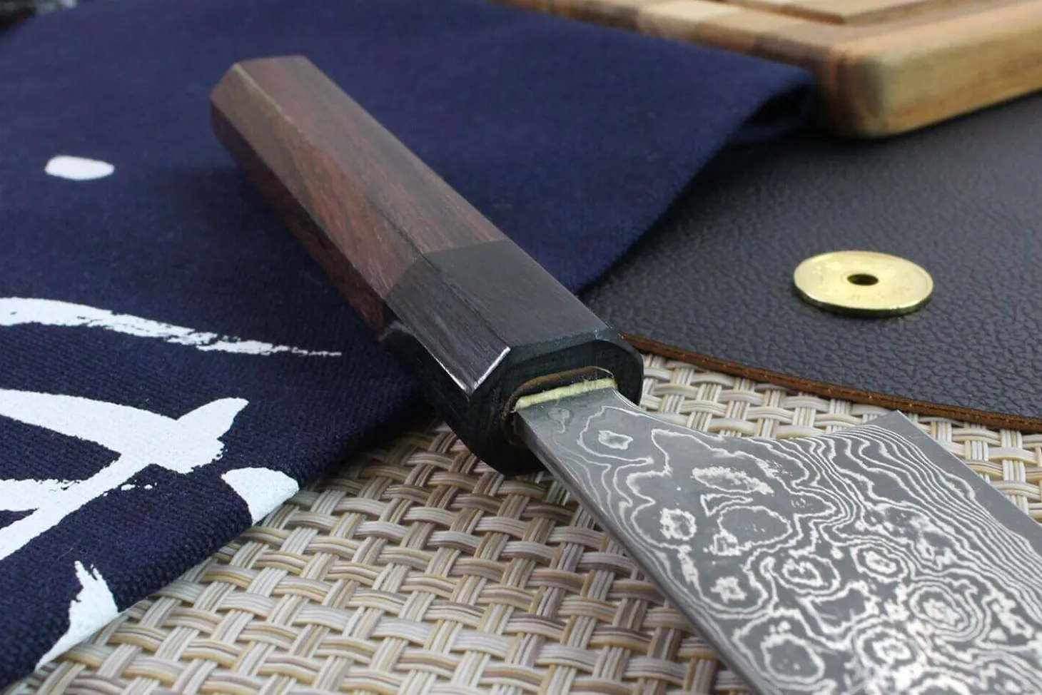 Couteau honesuki japonais artisanal Masakage Kumo 15cm damas 63 couches