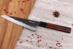 Couteau honesuki Sayuto Séquoia San Mai martelé 15cm