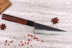 Couteau honesuki Sayuto Séquoia San Mai martelé 15cm