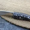 Couteau à huître Charles Canon manche en coquille de moules fabriqué en France + coffret en bois