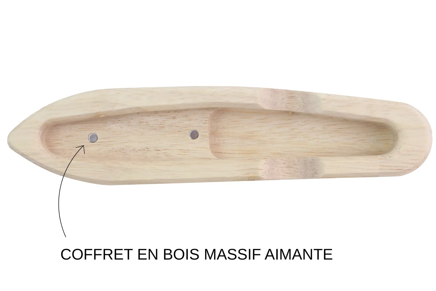 Couteau à huître Charles Canon manche en coquille de moules fabriqué en France + coffret en bois