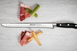 Couteau à jambon Arcos Riviera forgé lame alvéolée 25cm