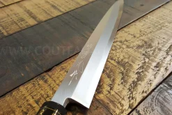 Couteau japonais sahimi 24cm haut de gamme JIKKO Montan acier Blue 2 Steel manche magnolia