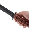 Couteau KA-BAR USMC Fighter 1217 lame carbone 17,8cm manche cuir + étui en cuir