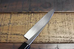 Couteau Kaisaki japonais artisanal JIKKO Betsuuchi lame 12cm en White Steel manche magnolia
