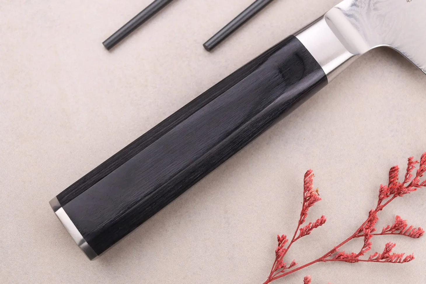 Couteau kengata chef 19cm japonais Sakai Takayuki Grand Chef Seigaiha Damas 45 couches