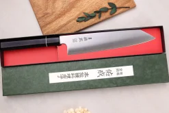 Couteau kiritsuke 24cm japonais artisanal Sukenari ZDP-189 San Maï manche en ébène
