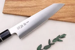 Couteau kiritsuke 21cm japonais artisanal Sukenari ZDP-189 San Maï manche en ébène