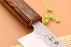 Couteau kiritsuke 21cm japonais artisanal Yuzo Enju Damas 440C