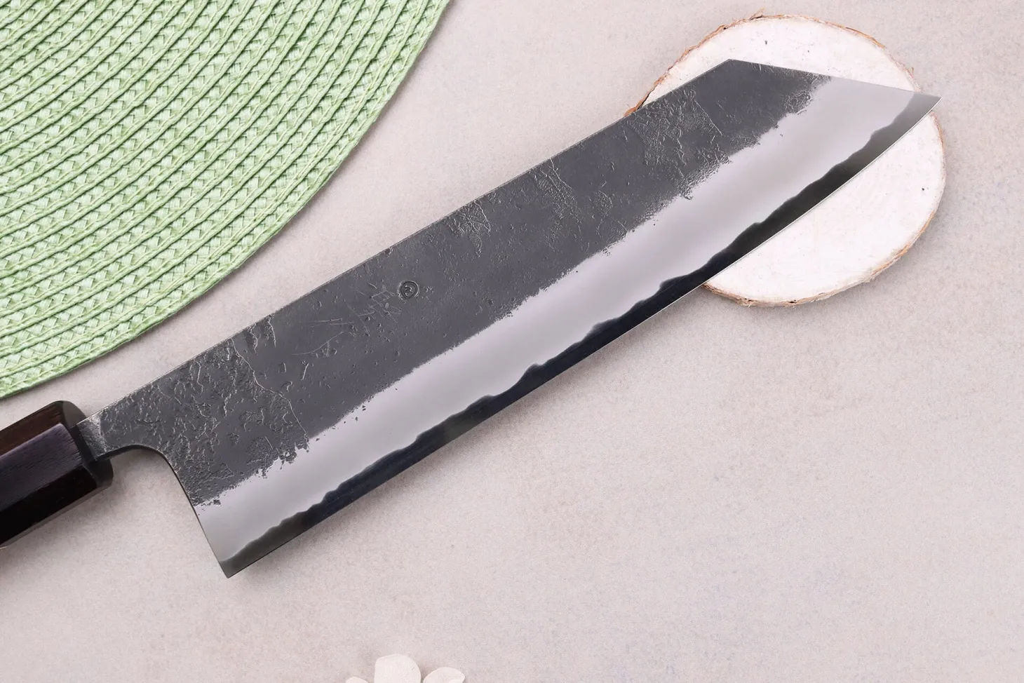 Couteau kiritsuke 21cm japonais artisanal Masashi Yamamoto BS1 Black Nashiji