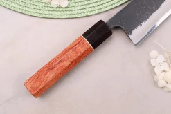 Couteau kiritsuke 18cm japonais artisanal Masashi Yamamoto BS1 Black Nashiji