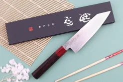 Couteau kiritsuke 17cm japonais artisanal Nakamura Kaishin Ginsan Damas