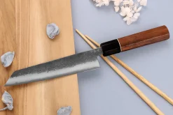 Couteau kiritsuke 15cm japonais artisanal Yuzo Black Nashiji