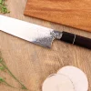 Couteau kiritsuke 21cm japonais artisanal Sukenari ZDP-189 damas manche en ébène