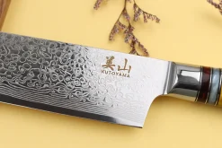 Couteau kiritsuke 24cm Kutoyama damas pakka rainbow