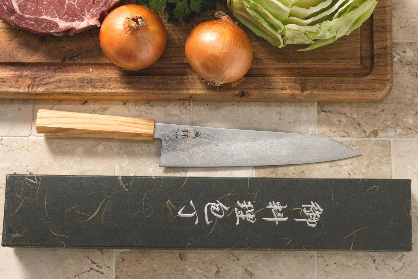 Couteau kiritsuke gyuto 24cm japonais Yuzo Ryuho Damas SG2