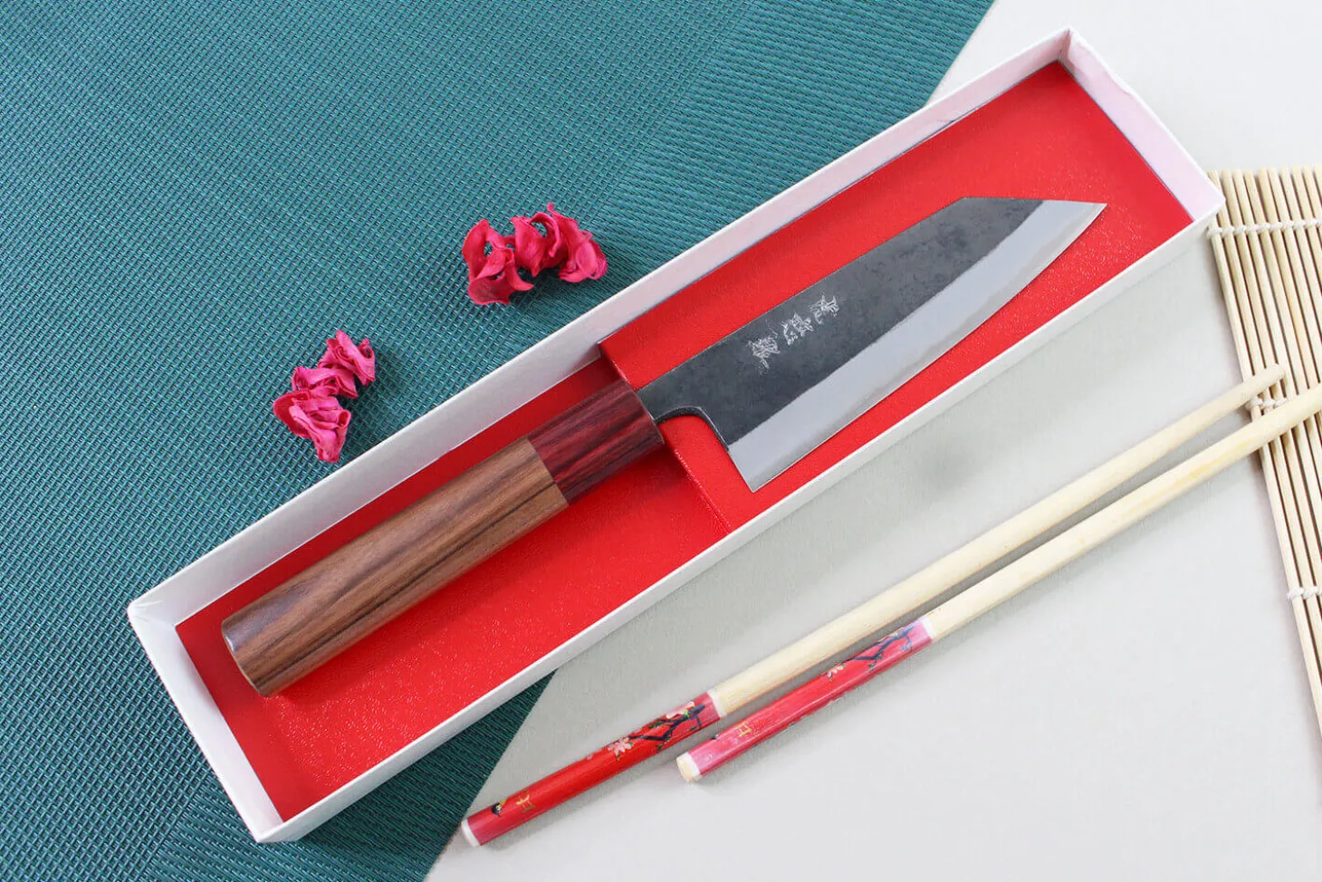 Couteau kiritsuke japonais artisanal Wusaki Yuzo BS2 12cm