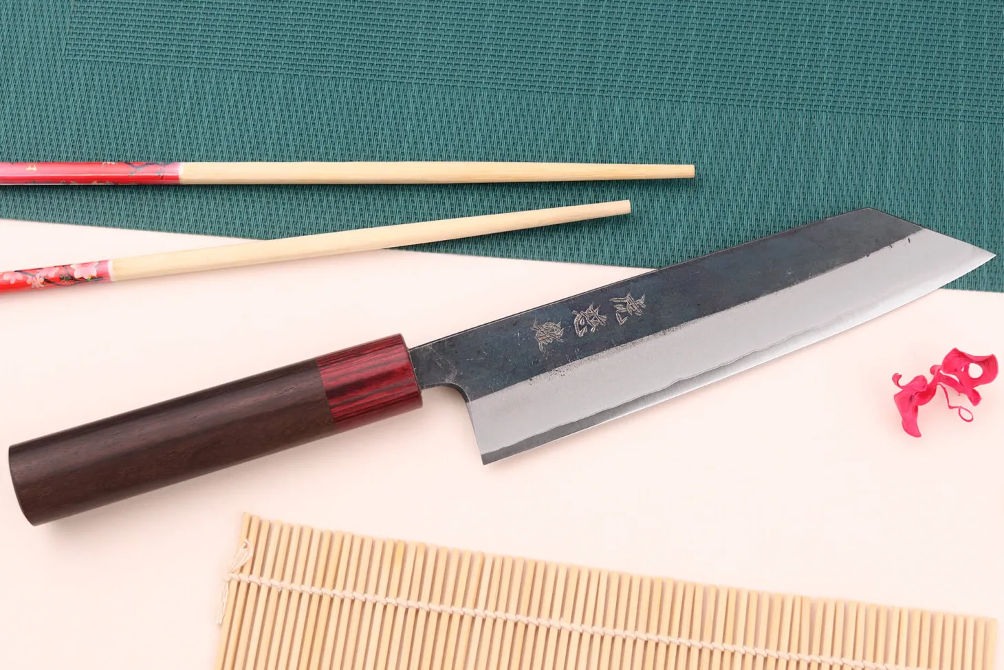 Couteau kiritsuke japonais artisanal Wusaki Yuzo BS2 18cm