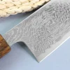 Couteau kiritsuke japonais artisanal Wusaki Unagi AUS10 damas 21cm manche chêne