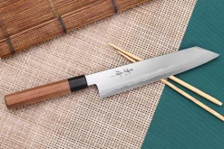 Couteau kiritsuke japonais artisanal Kagekiyo Kurumi Ginsan 24cm