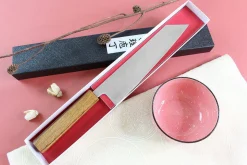 Couteau kiritsuke japonais artisanal Wusaki Migaki G3 21cm