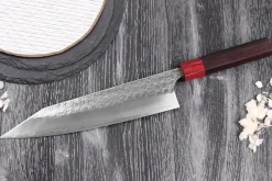 Couteau kiritsuke japonais artisanal Yoshimi Kato Minamo SG2 Tsuchime 21cm