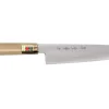Couteau kiritsuke japonais artisanal Kasahara Shigehiro forgé par Yoshikazu Ikeda 21cm