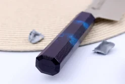 Couteau kiritsuke japonais 19cm Sakai Takayuki Nanairo Blue Damas VG10